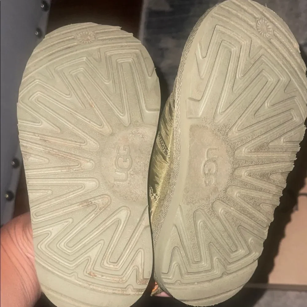 UGG Kids Olive Green Slippers